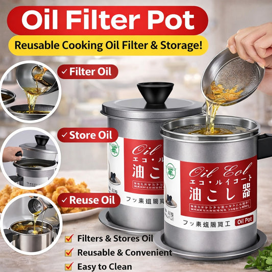High Quality 1.4L Fryer Oil Filter Pot